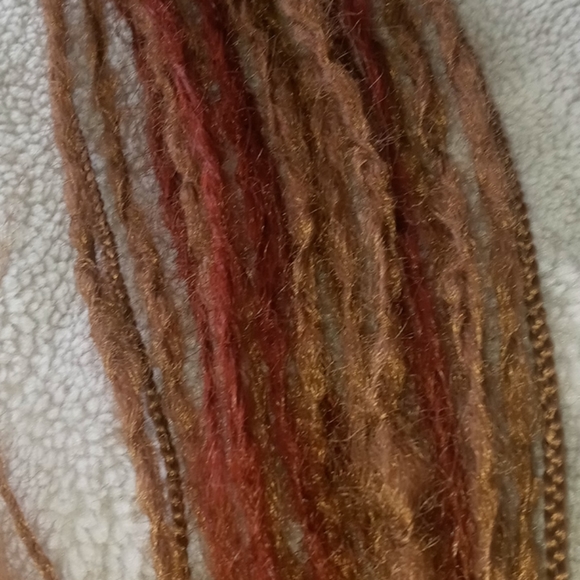 Thin Brown Dreadlock Tie on Ponytail - Picture 3 of 10